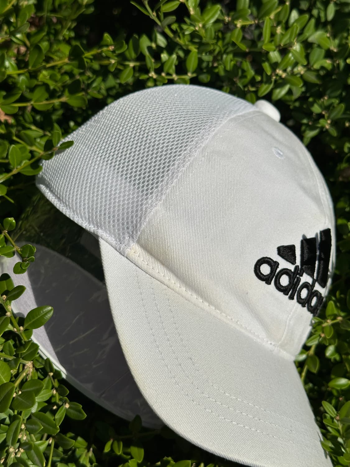 [F] ADIDAS 아디다스 로고 화이트 볼캡 모자 상품이미지3