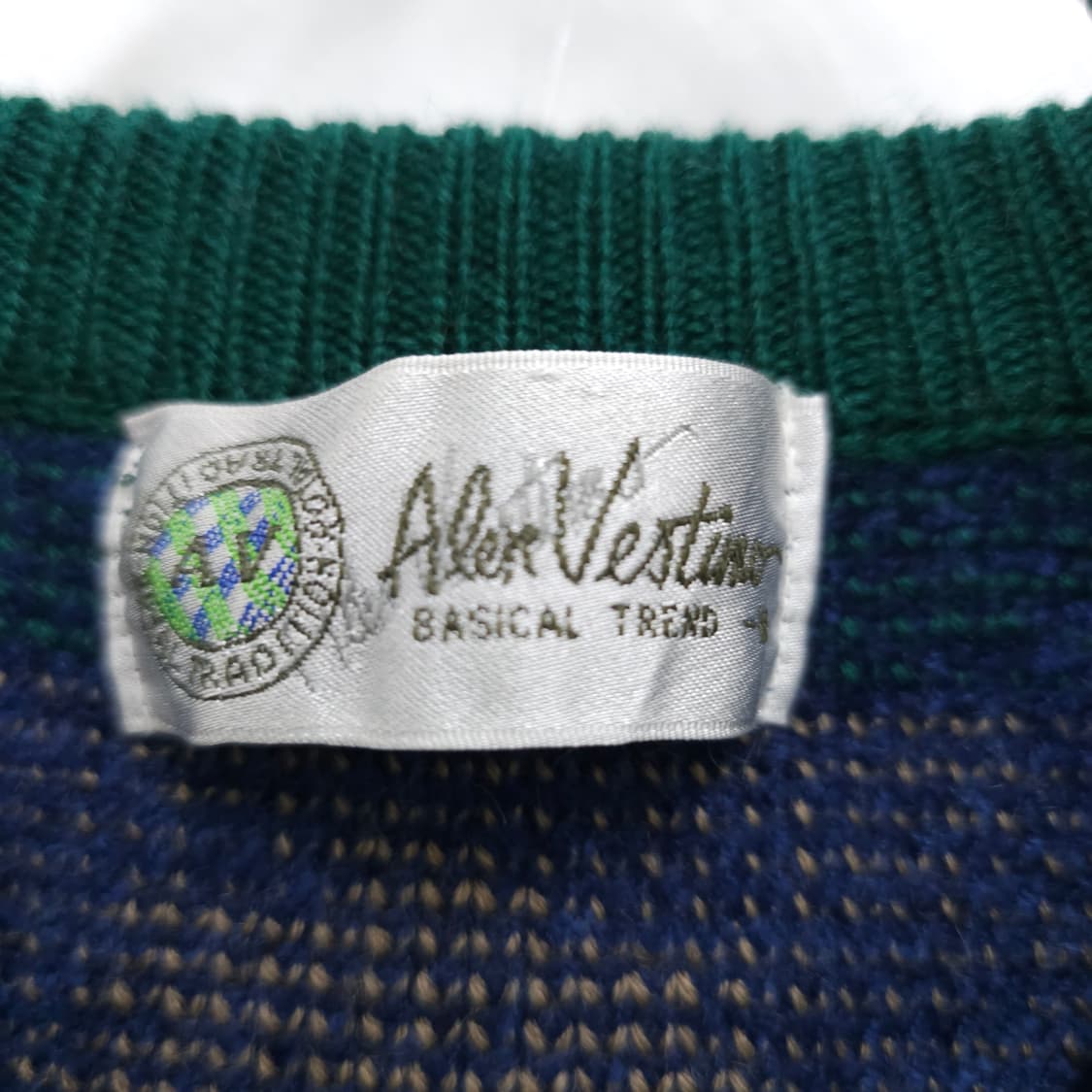 모혼방 블루 패턴 빈티지 니트 일본빈티지 상품이미지7