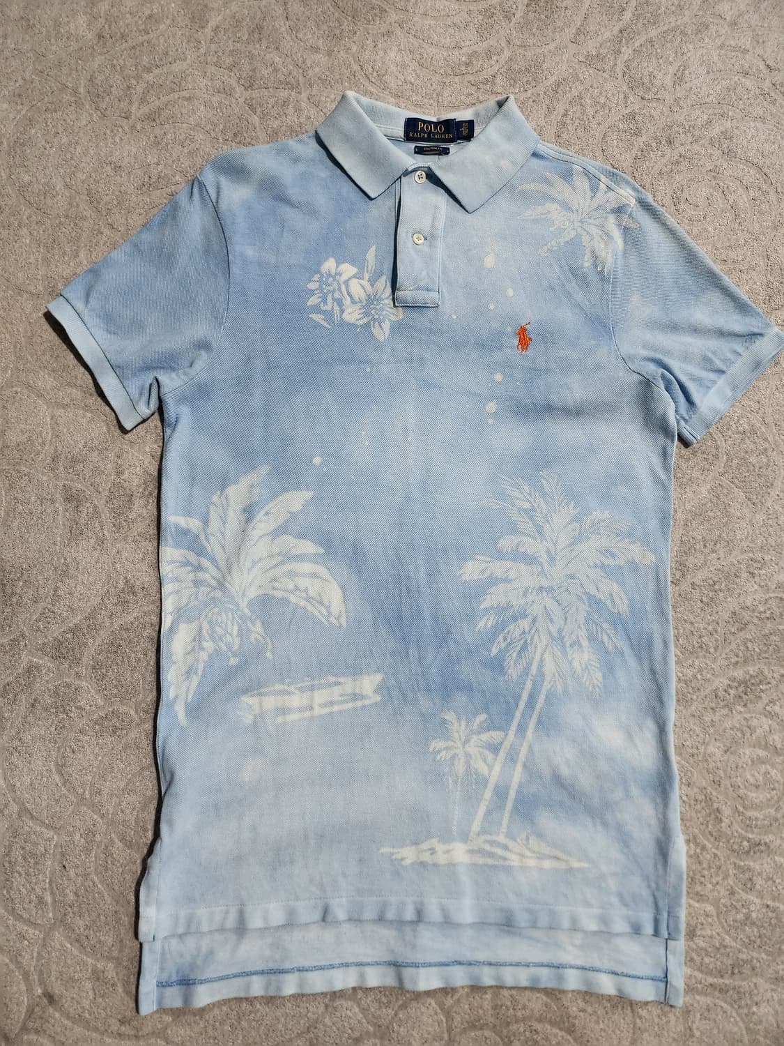 **폴로 랄프로렌 트로피컬 야자수 반팔 카라티 S 상품이미지1