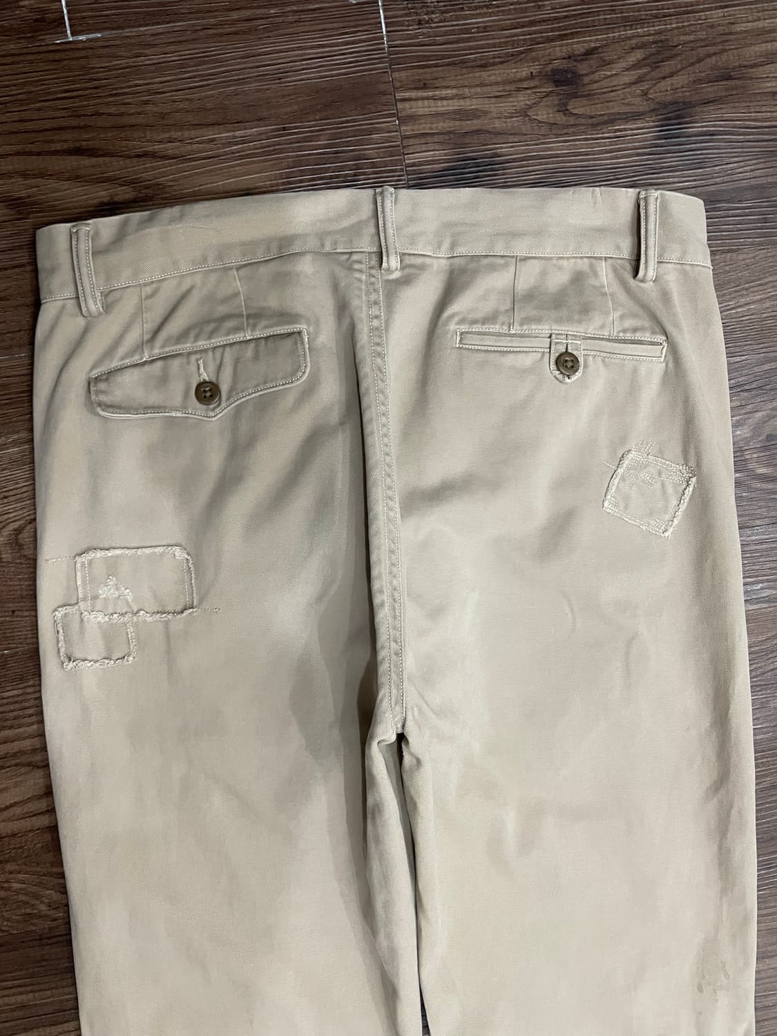 폴로 디스트레스드 리페어드 패치워크 치노 팬츠 상품이미지8