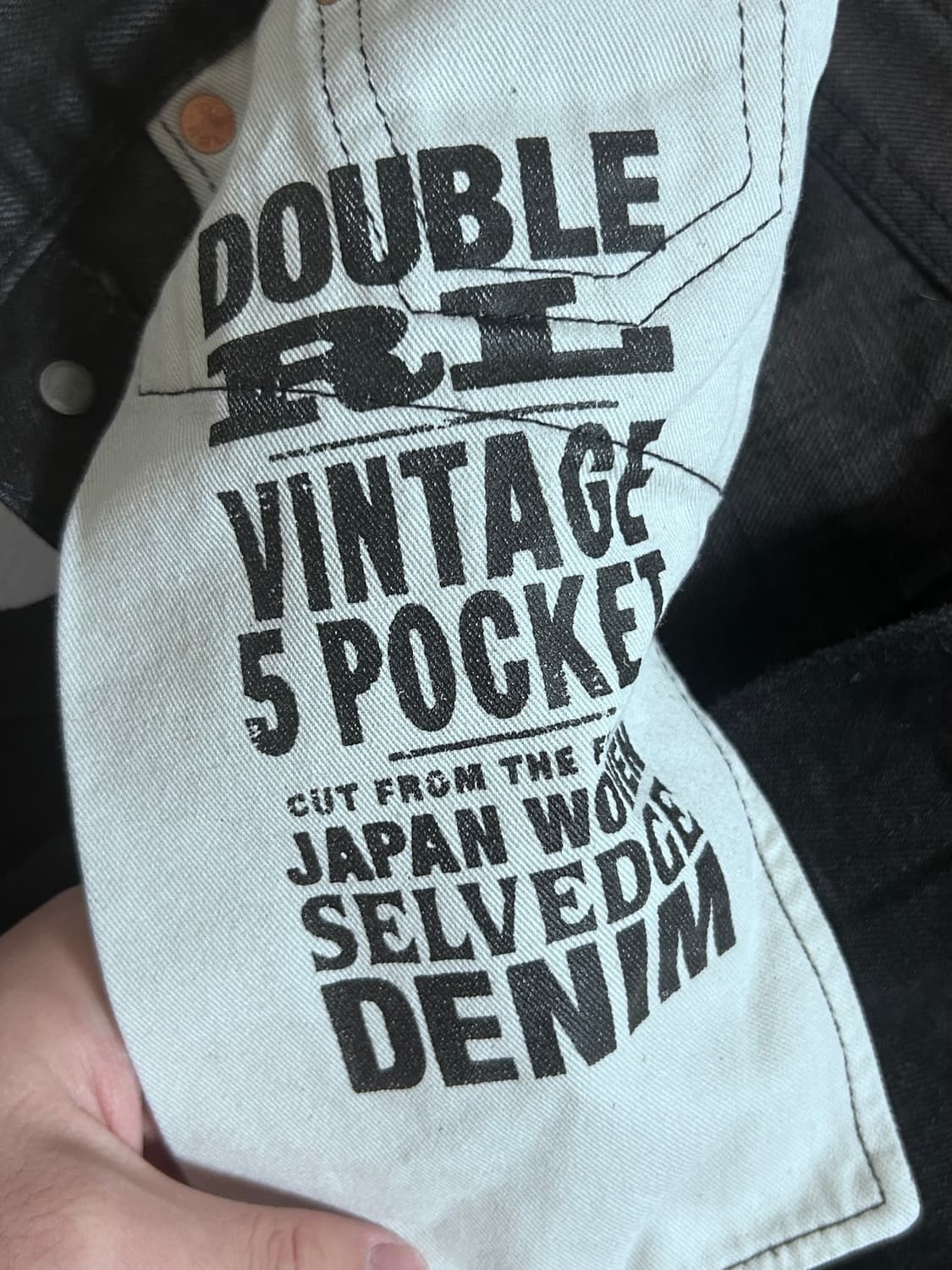 RRL 블랙 온 블랙 빈티지 파이브 포켓 29x30 상품이미지4