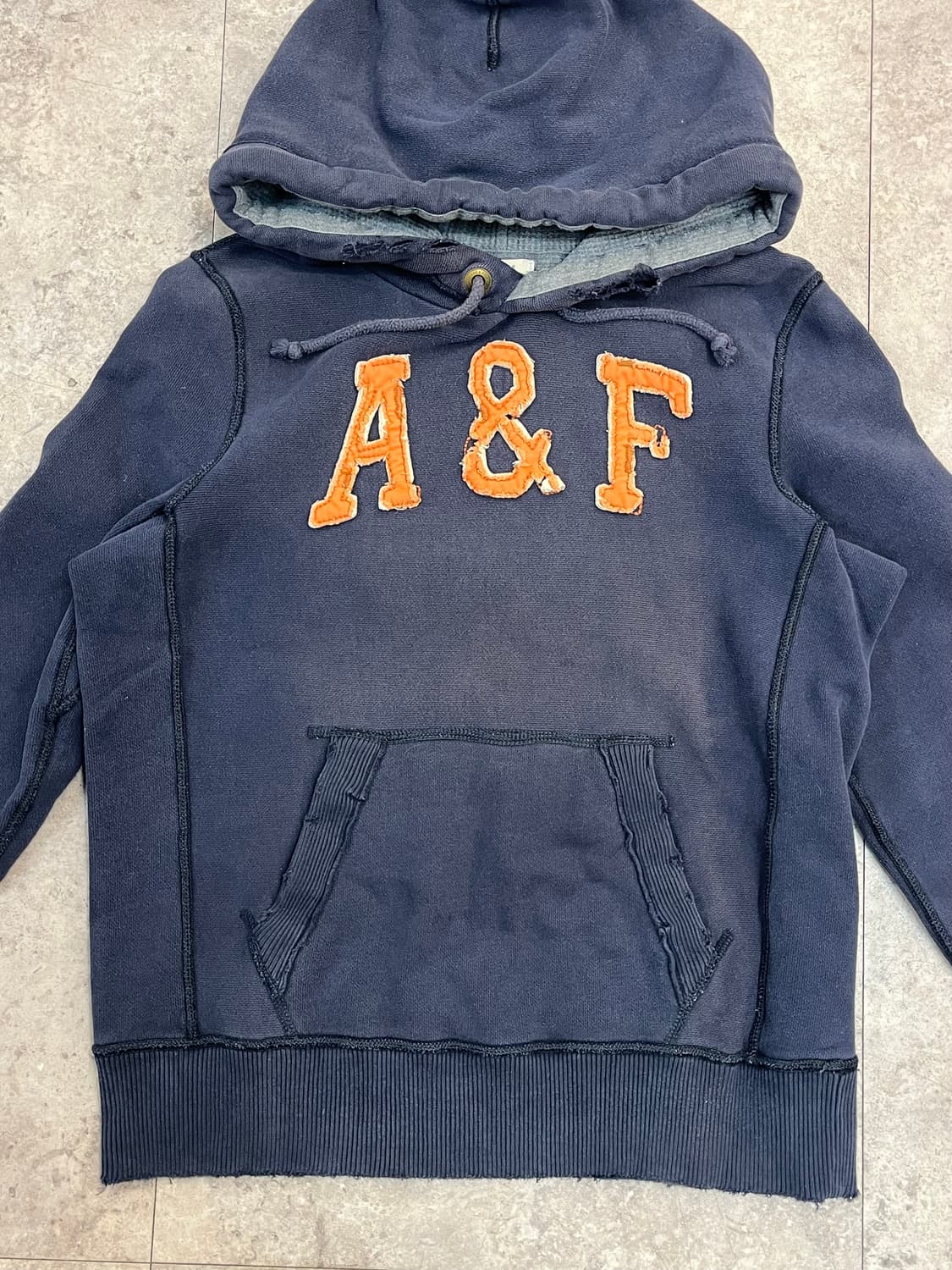 아베크롬비 기모 후드티 네이비 M #csz2547 상품이미지6
