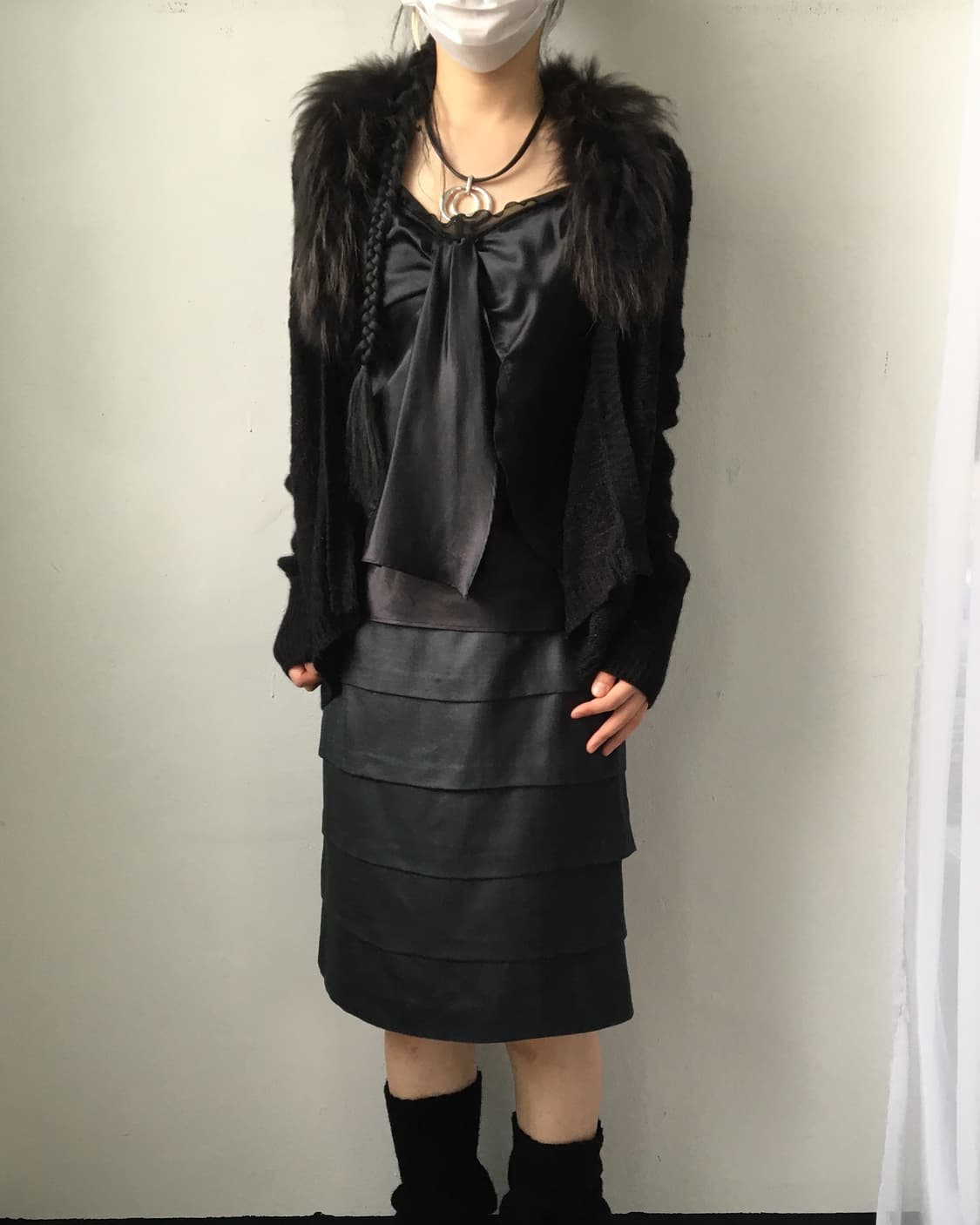 Layer point midi skirt 상품이미지4
