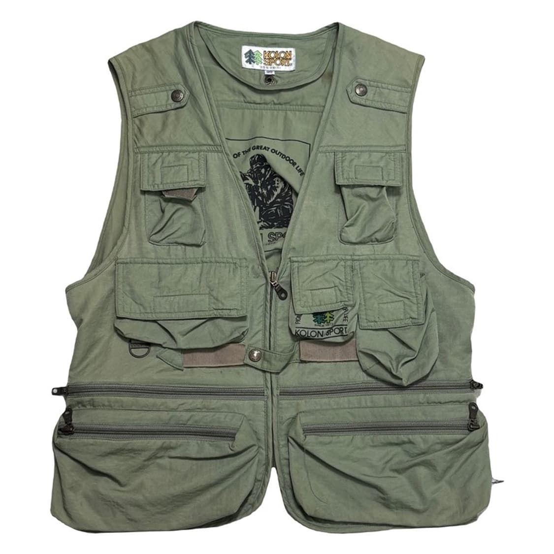 KOLON SPORT 멀티포켓 피싱 베스트 카키 90 상품이미지1
