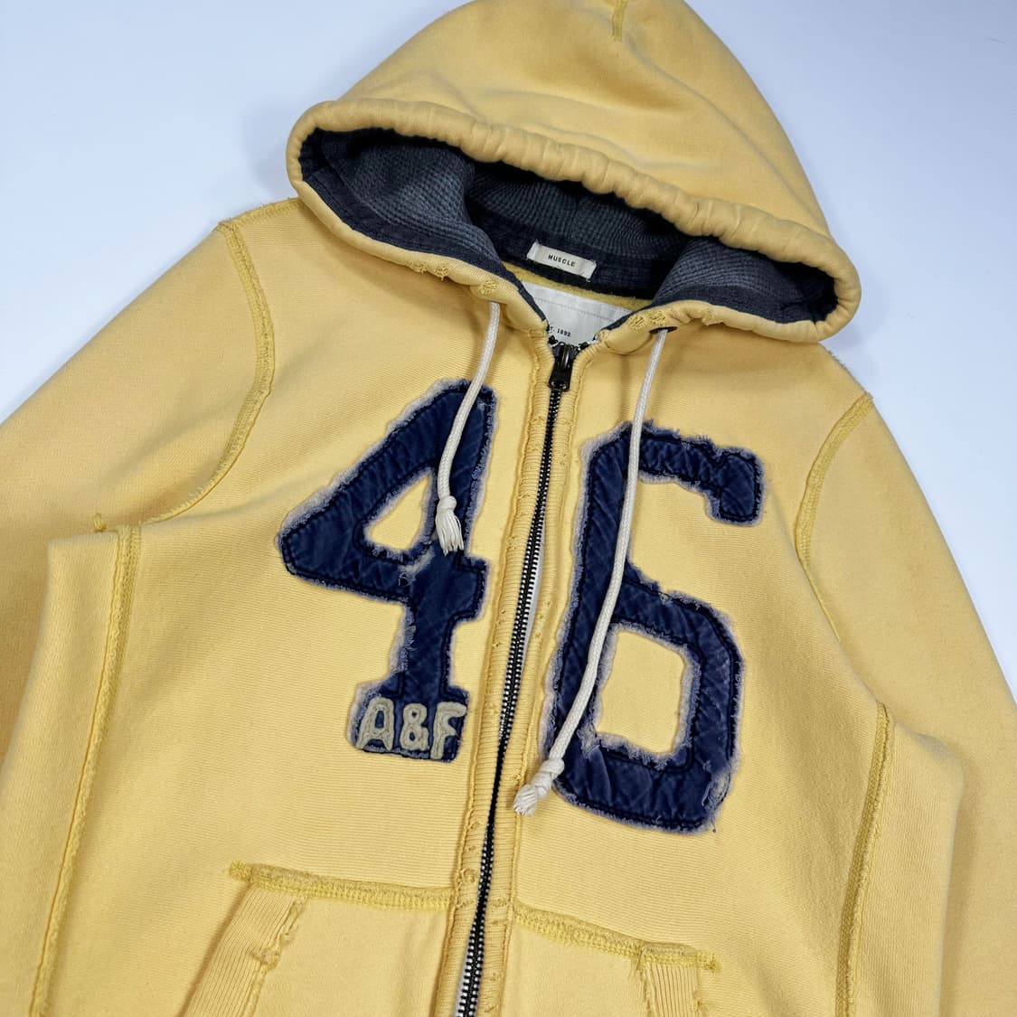 아베크롬비 뉴욕 라이트 옐로우 후드집업 (M) 상품이미지3