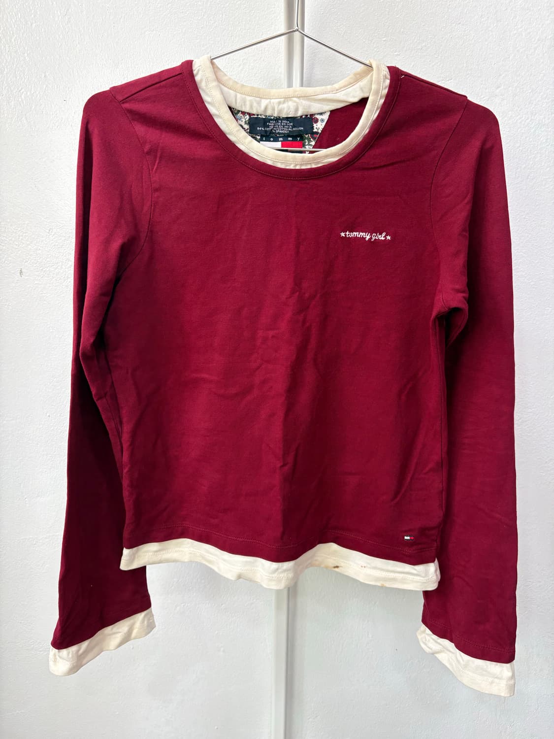 타미힐피거 버건디 레이어드 롱슬리브 상품이미지5