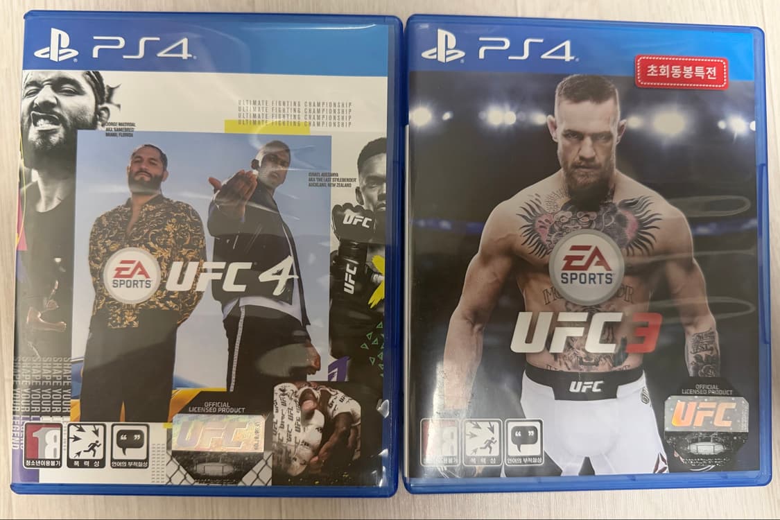 (PS4) UFC3 UFC4 게임타이틀 2개 일괄 판매합니다 상품이미지1
