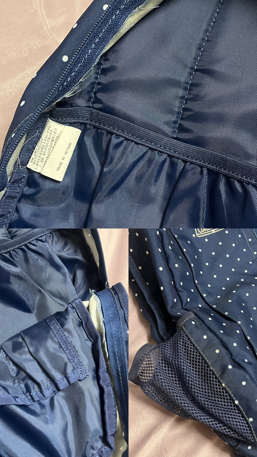 콜맨 y2k 도트 땡땡이 백팩 배낭 가방 상품이미지2