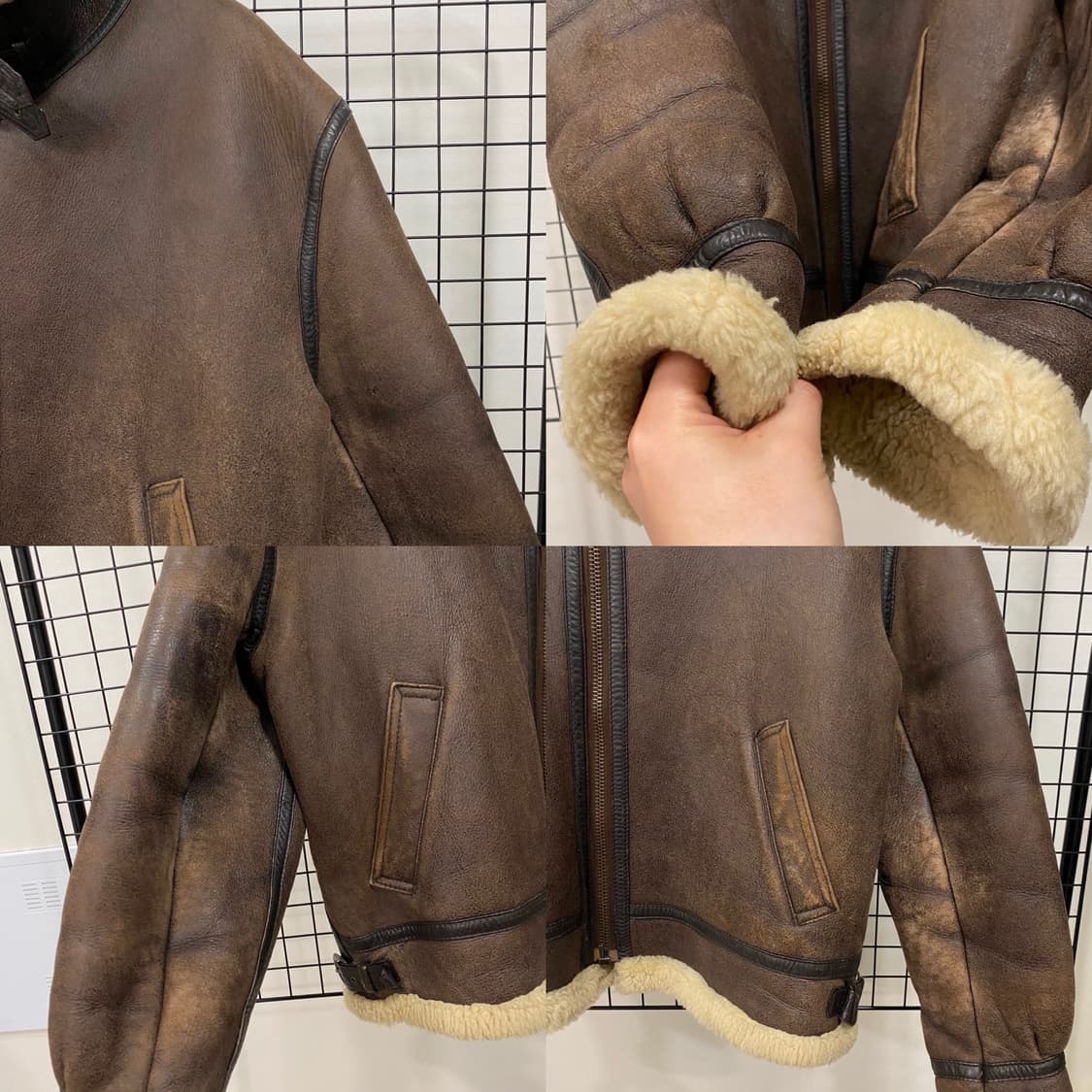 Italy 빈티지 B-3 양가죽 양털 무스탕 상품이미지7