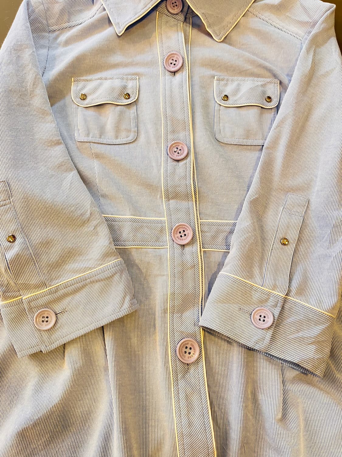 쿠레쥬 스트라이프 셔츠 원피스 상품이미지6