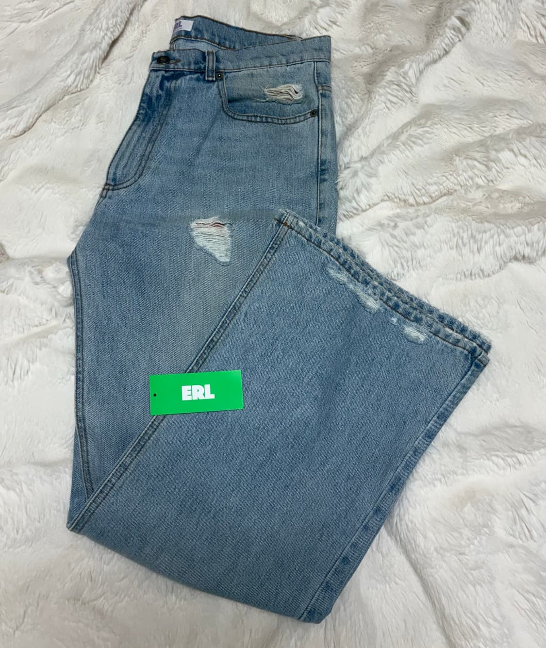 ERL 디스트레스 플레어 데님 진 / XL 상품이미지6