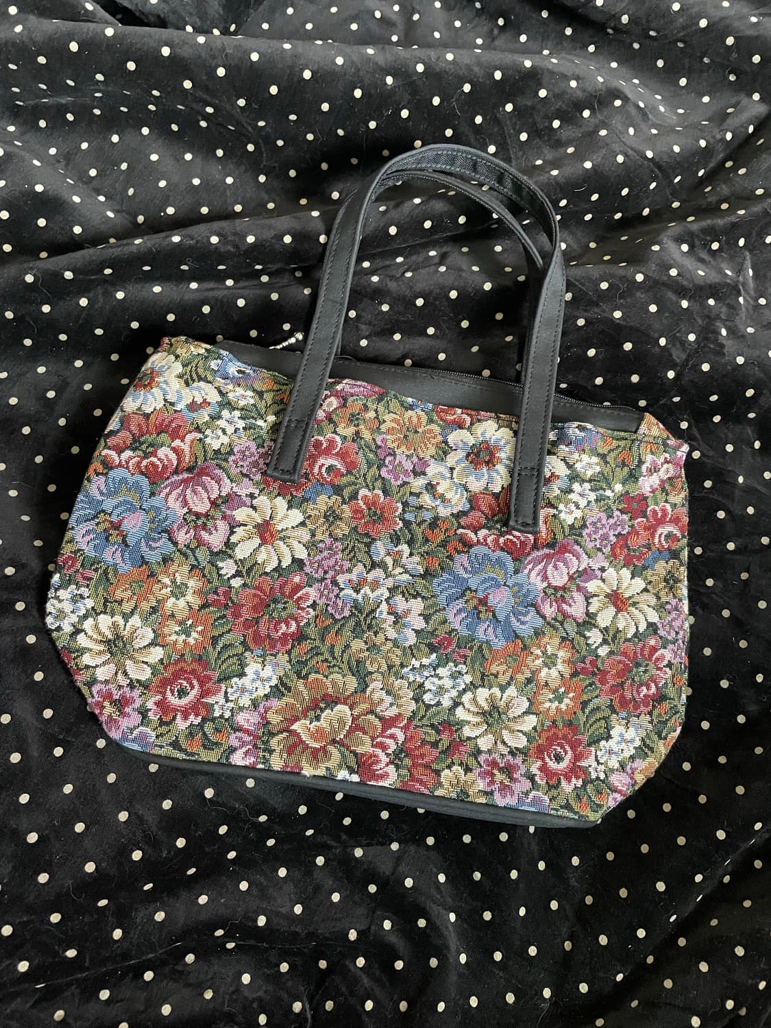     빈티지 자카드 플로럴 백 상품이미지7