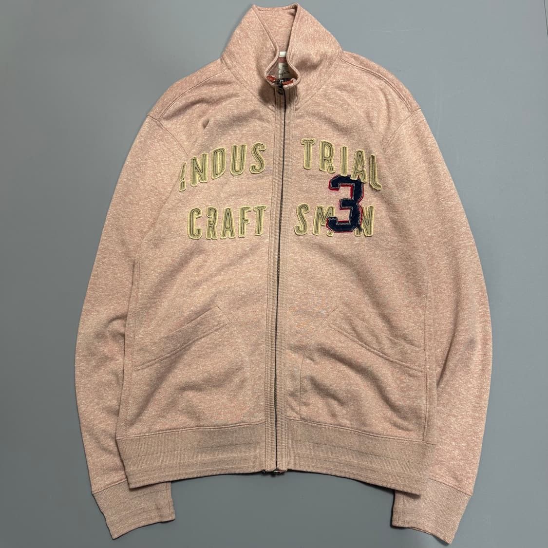 아비렉스(AVIREX) 인디핑크 코튼 폴리 스펠링 패치 하이넥 집업 자켓 상품이미지7