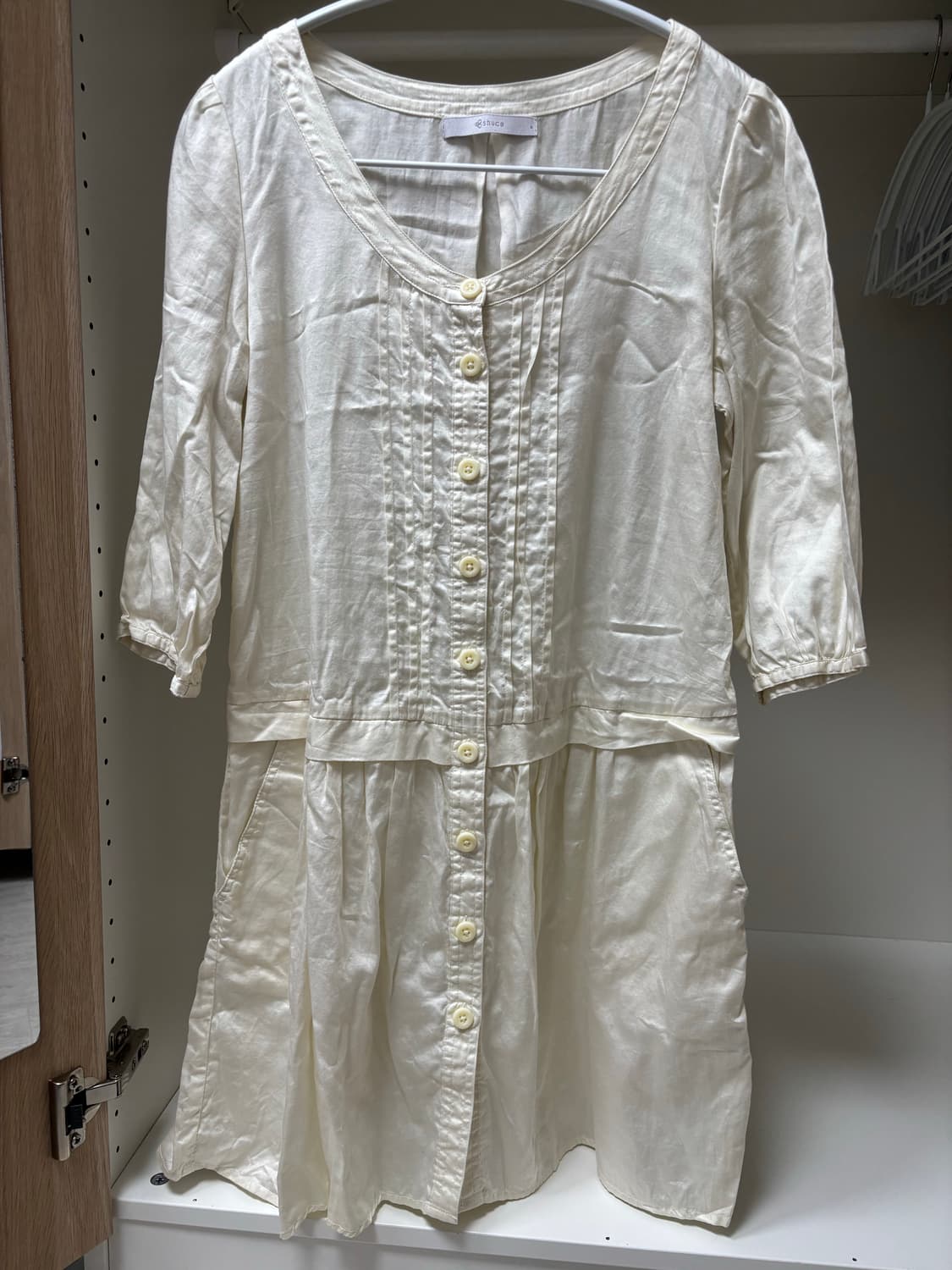 빈티지 아이보리 셔츠 원피스 L 모리걸 상품이미지1