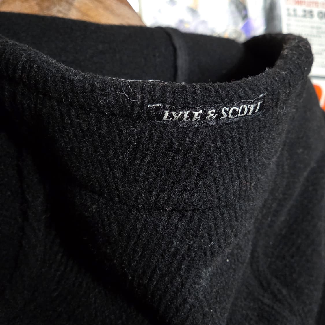 라일 앤스 스코트 블랙 후드 떡볶이 롱 코트 상품이미지7