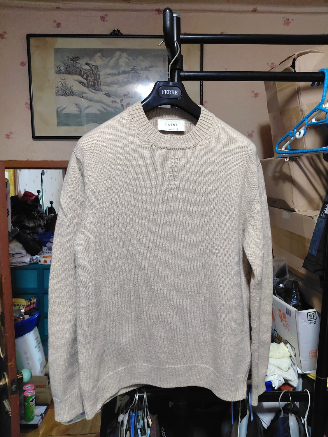 [LAINE]램스울 라운드넥 니트 M사이즈 상품이미지1