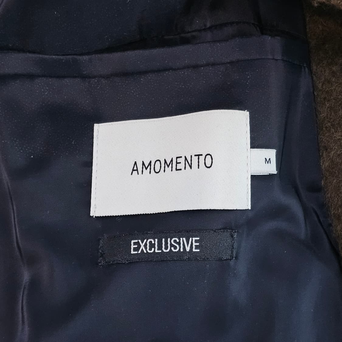 아모멘토 부클 레글런 코트 브라운 M BOUCLE RAGLAN COAT 상품이미지6