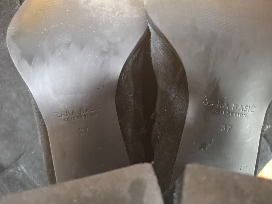 자라 블랙 스웨이드 롱부츠 상품이미지4