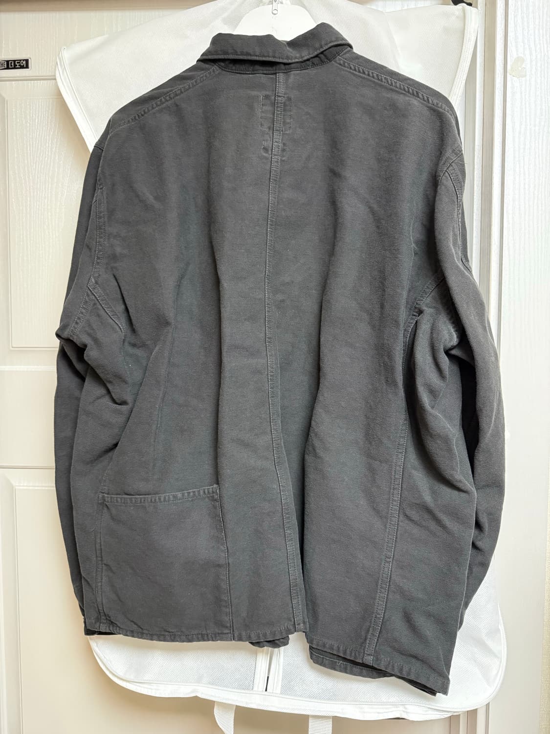 폴리테루 커버올 자켓 차콜 3팝니다 상품이미지2