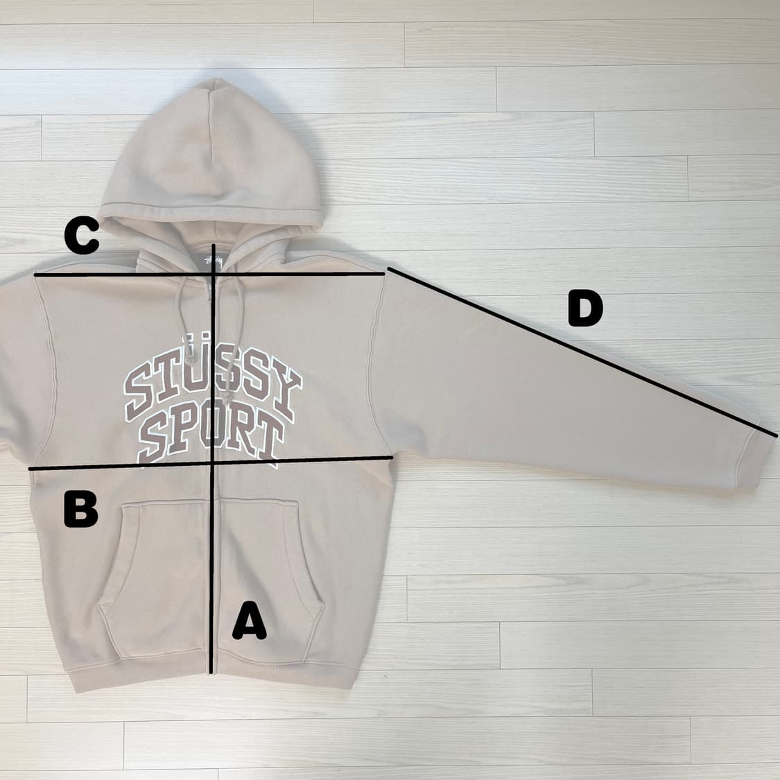 L)스투시 스포츠 후드집업 탄 상품이미지5