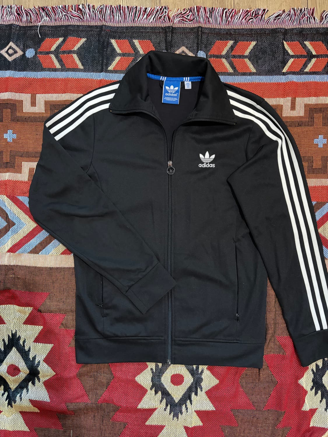 100) 아디다스 파이어버드 로고 트랙탑 져지 블랙 상품이미지1