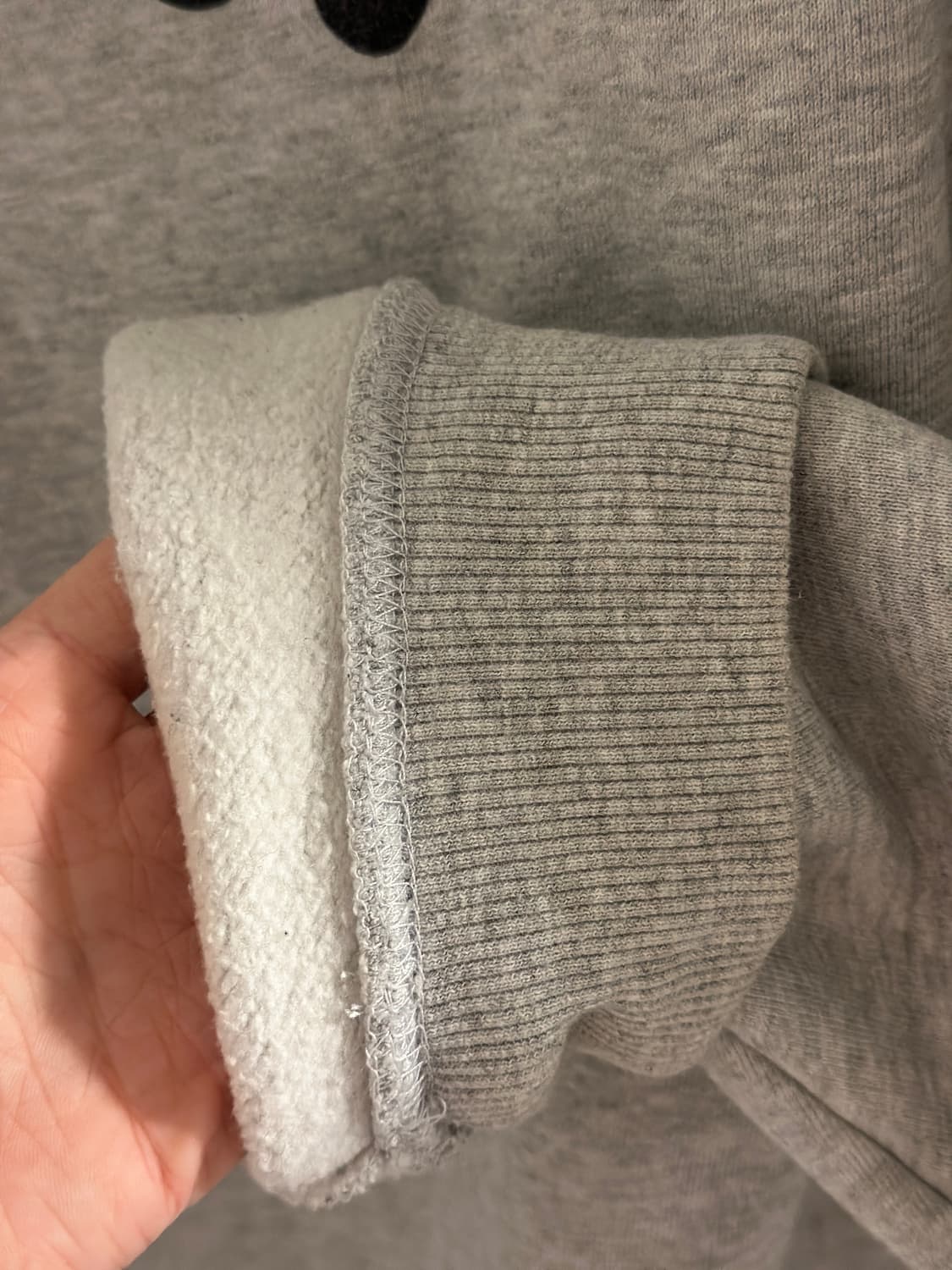 스투시 기모 맨투맨 스웨트셔츠 그레이 L 상품이미지4