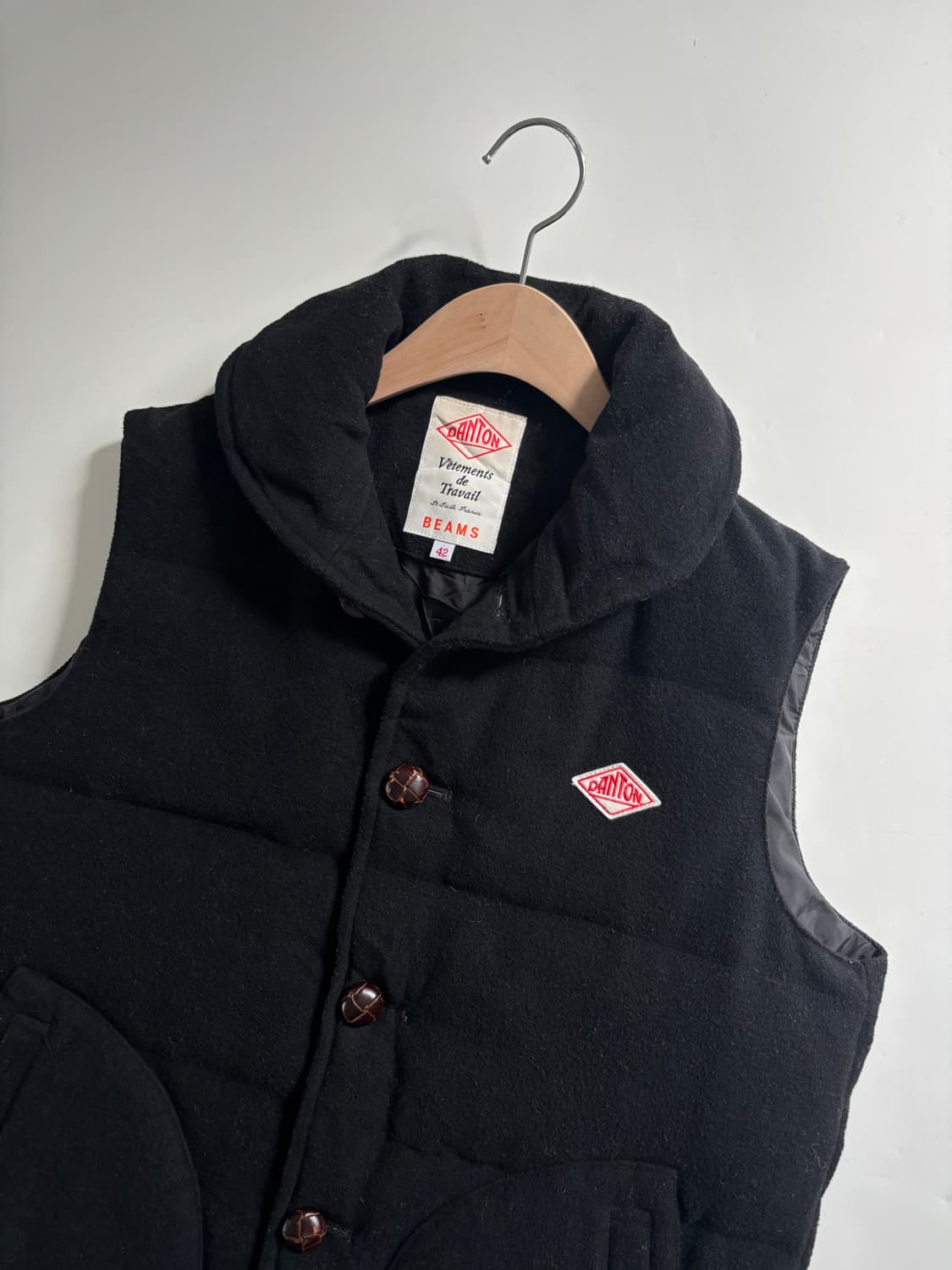 Danton x BEAMS 단톤 x 빔즈 울 다운 베스트  상품이미지3