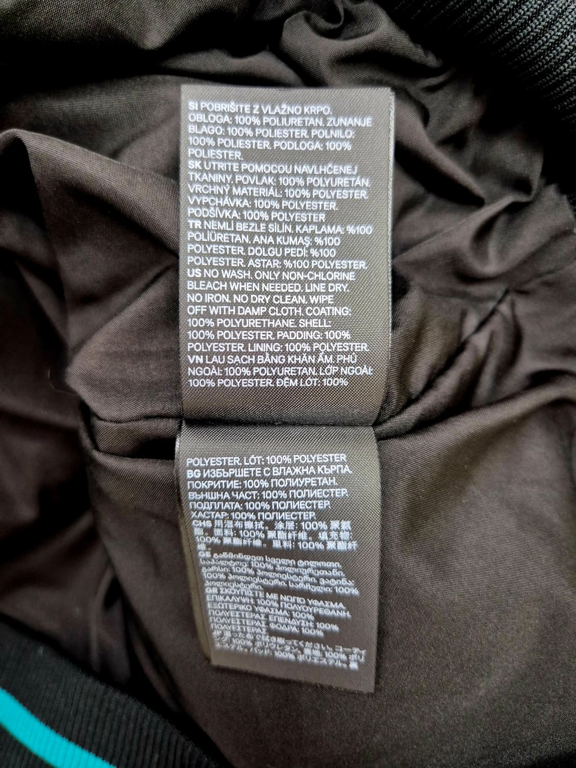 H&M 해리포터 슬리데린 콜라보 블랙 레더 패딩 자켓 상품이미지6