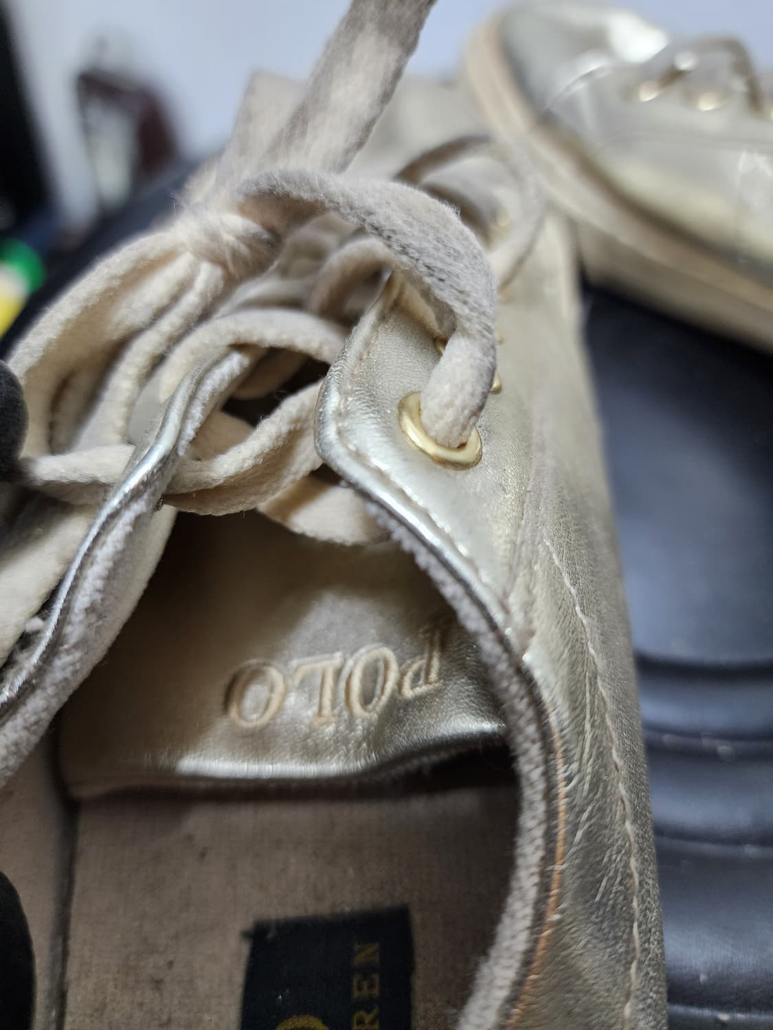 폴로 랄프로렌 금색 스니커즈 상품이미지6