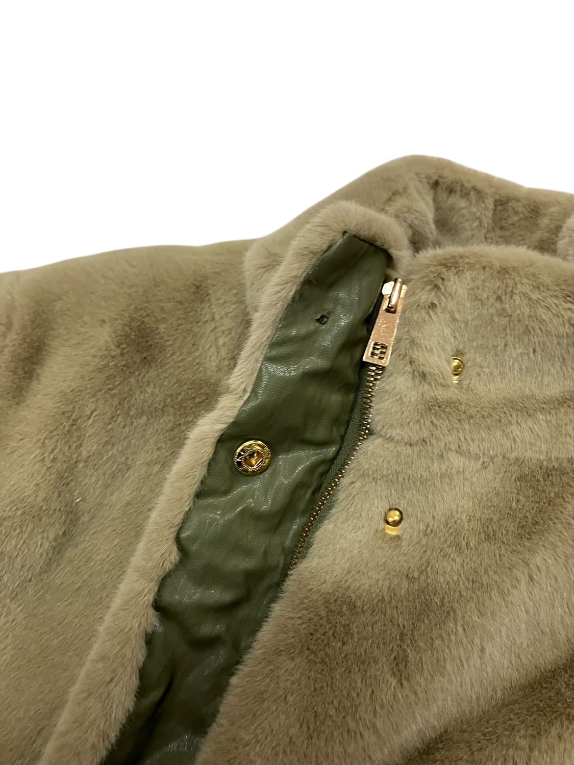 JULL-LOG 줄로그 퍼 크롭 점퍼 자켓 F 상품이미지3