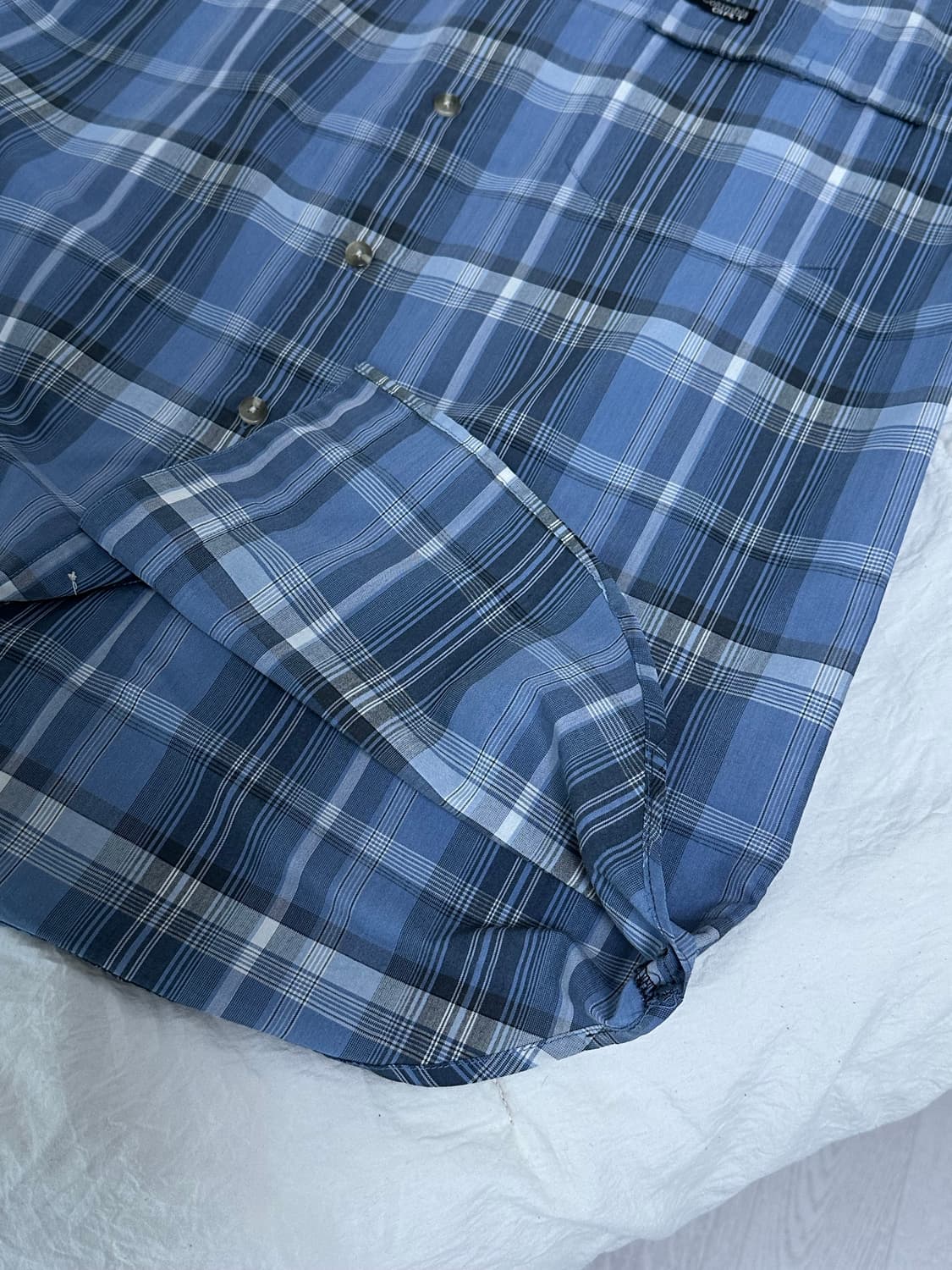 콜롬비아 체크 반팔 셔츠 라지 상품이미지6