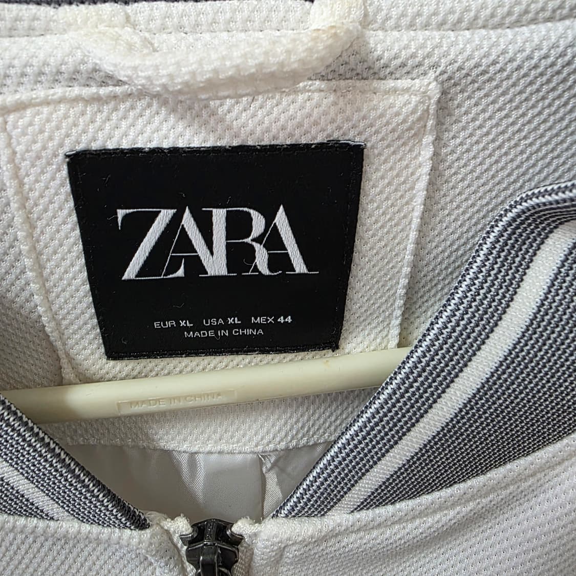 ZARA 화이트 져지 XL 상품이미지3