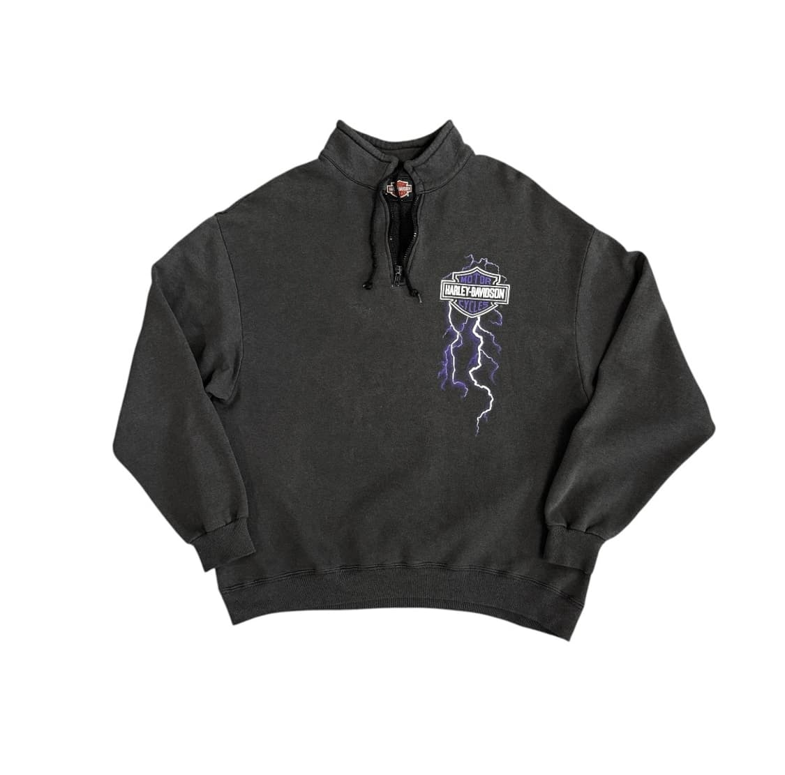 빈티지 90s 할리데이비슨 라이트닝 하프집업 스웻셔츠 맨투맨 상품이미지1