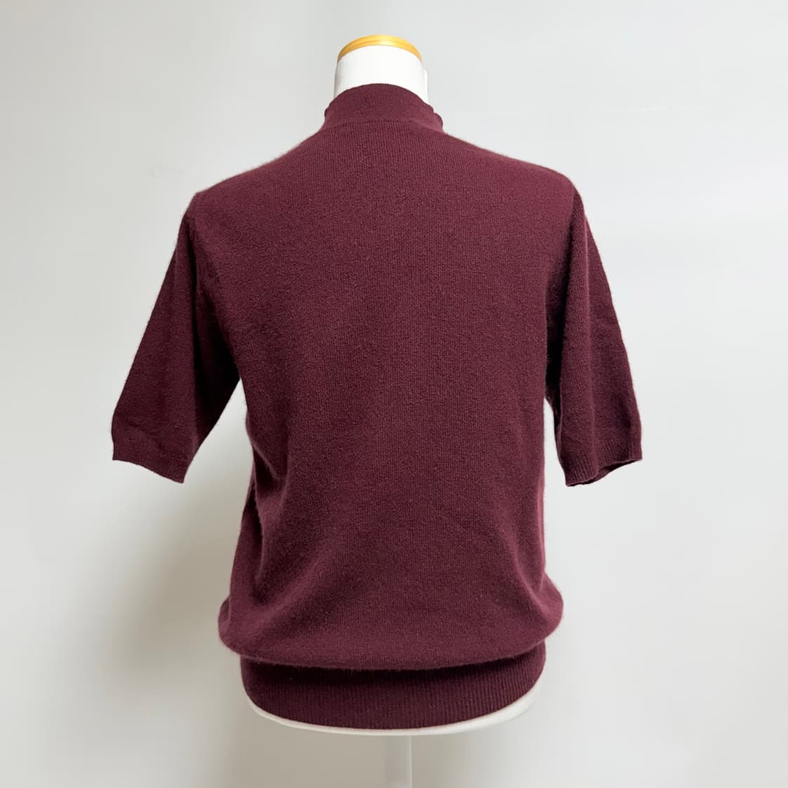 [캐시미어 100%] 반팔 버건디 목폴라 니트 M 상품이미지3
