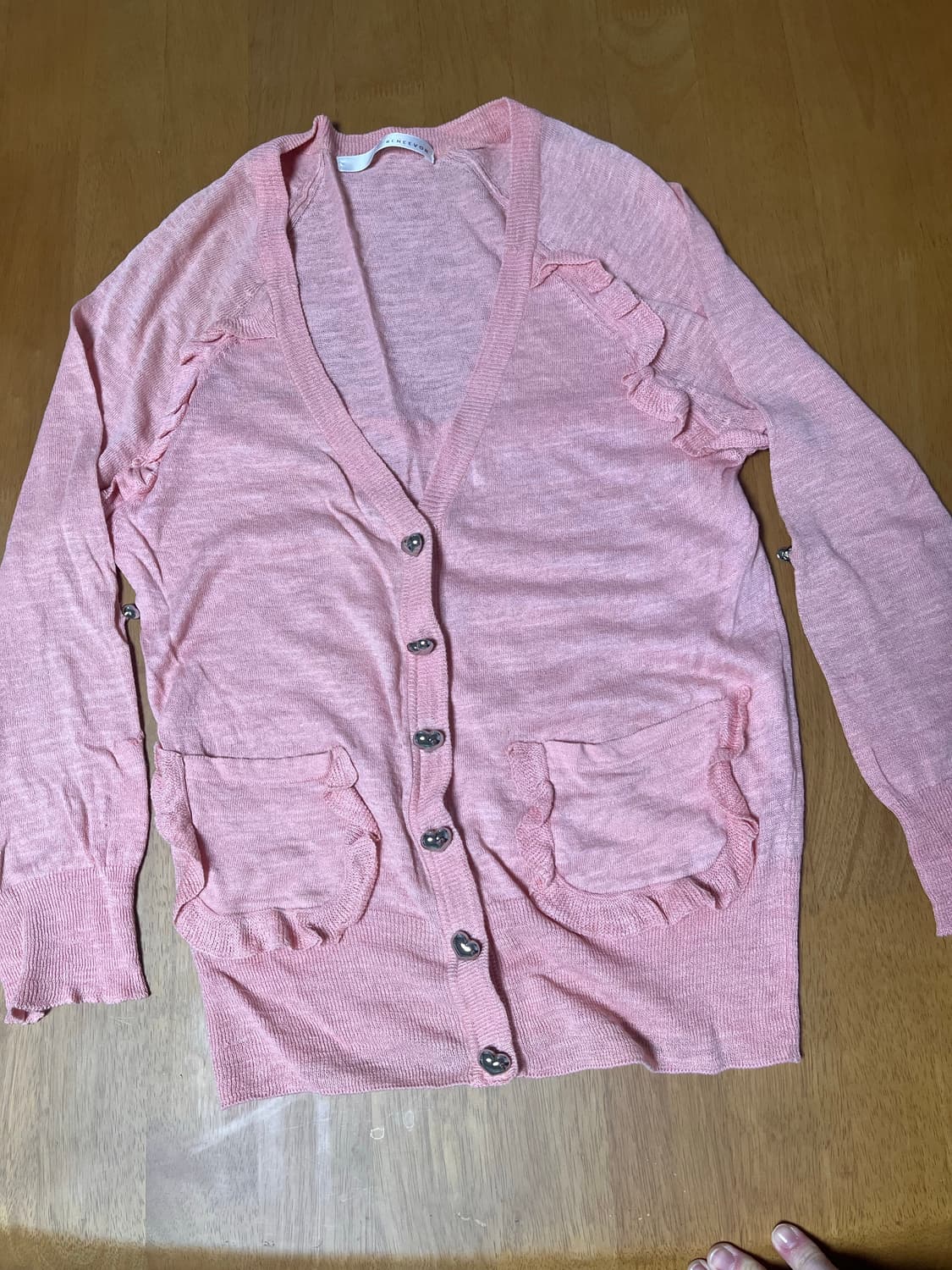 Reneevon 레니본 코랄핑크 썸머 가디건_54 사이즈 상품이미지1