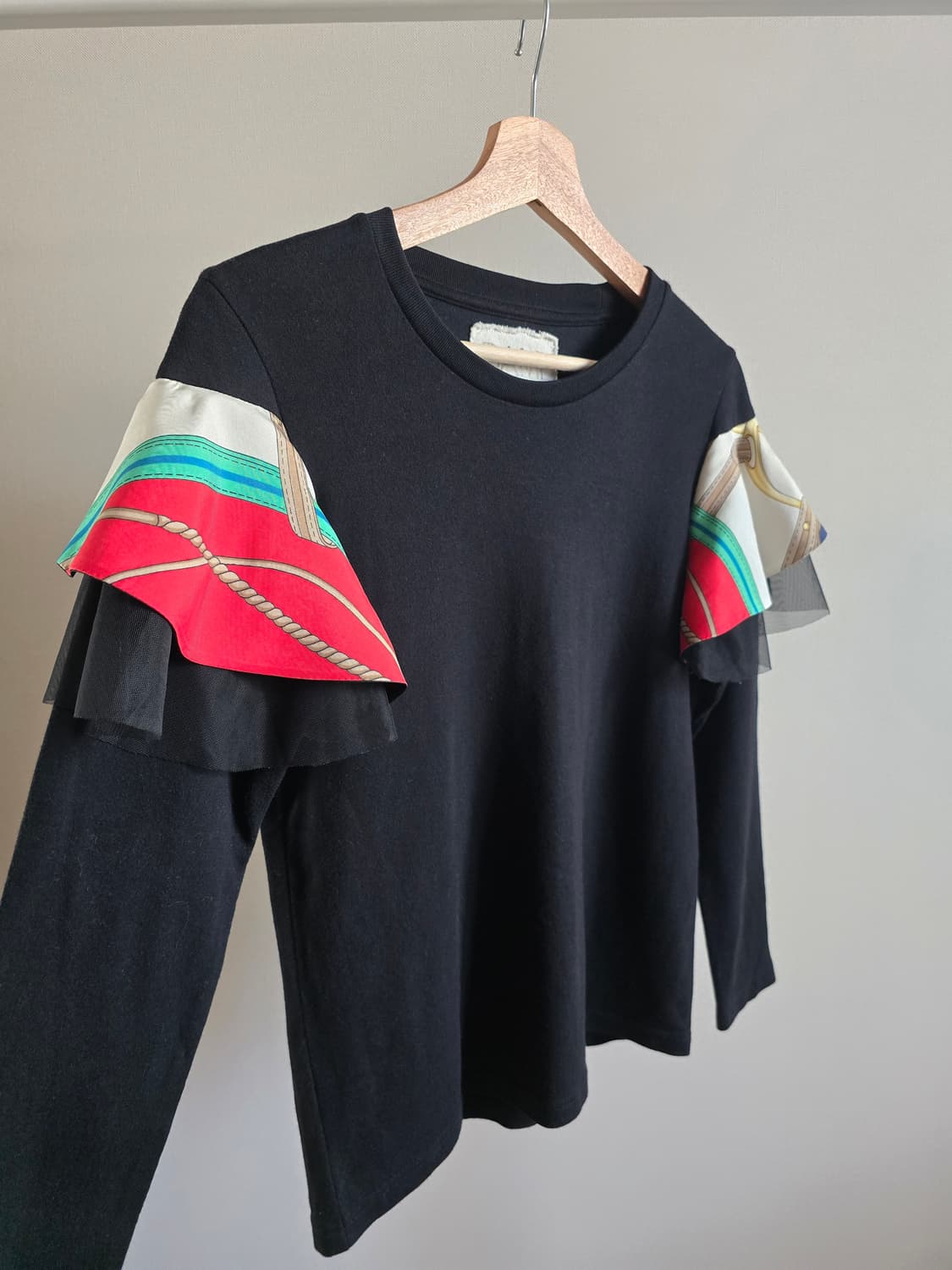 DAMI 스카프 디테일 슬리브 티셔츠 (Made in Japan) 상품이미지3