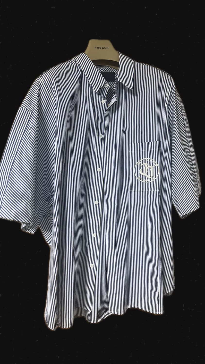 준지(JUUN.J) 스트라이프 반팔 셔츠 050사이즈 상품이미지1