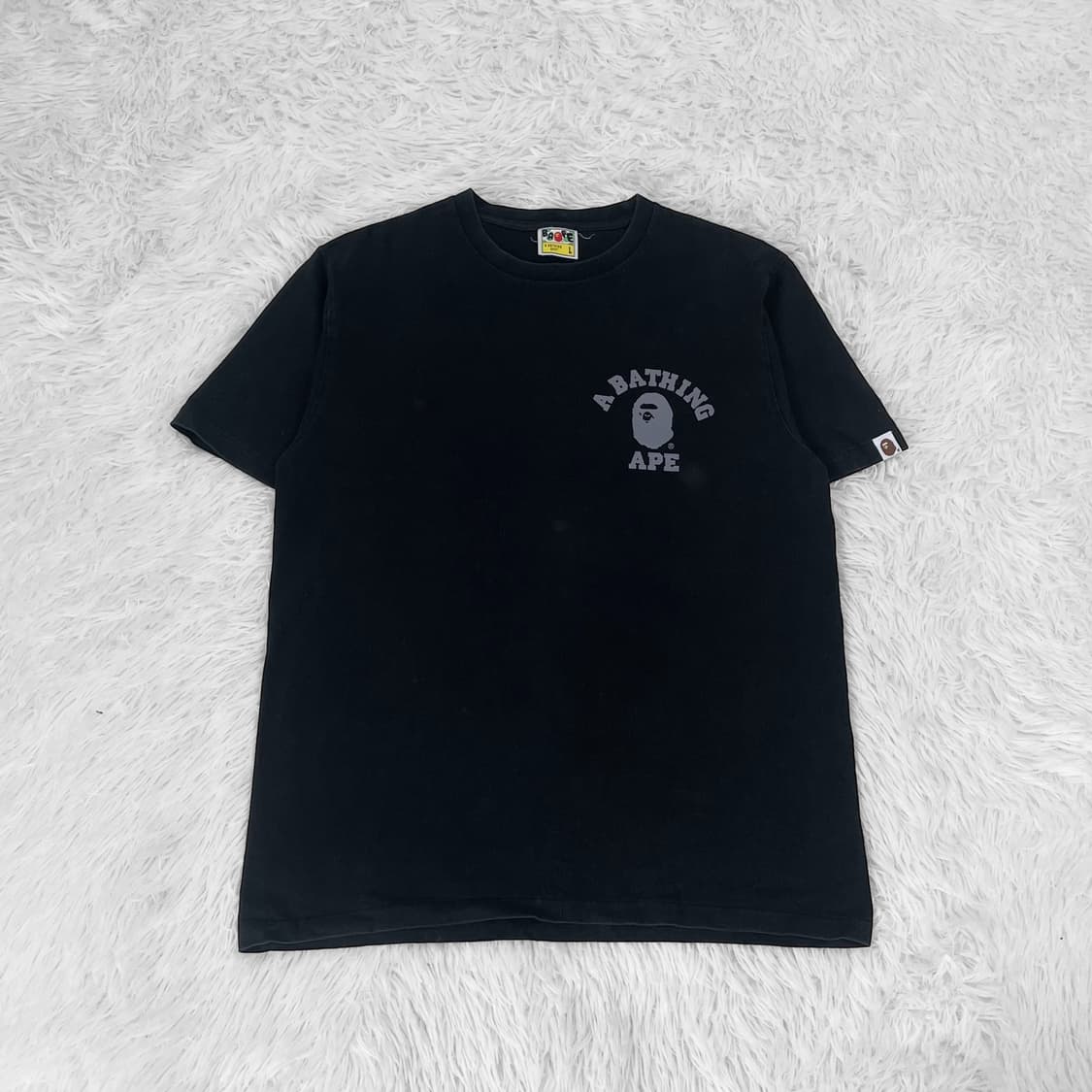베이프 Bape 카모 컬리지 반팔티 블랙 상품이미지2