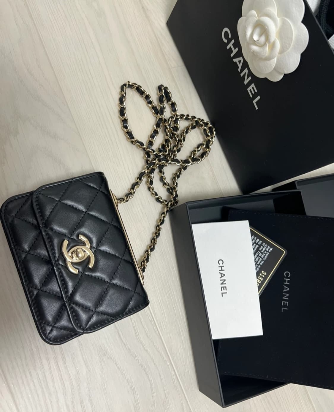 (정품)샤넬 램스킨 미니체인백 금장 급처! 상품이미지1