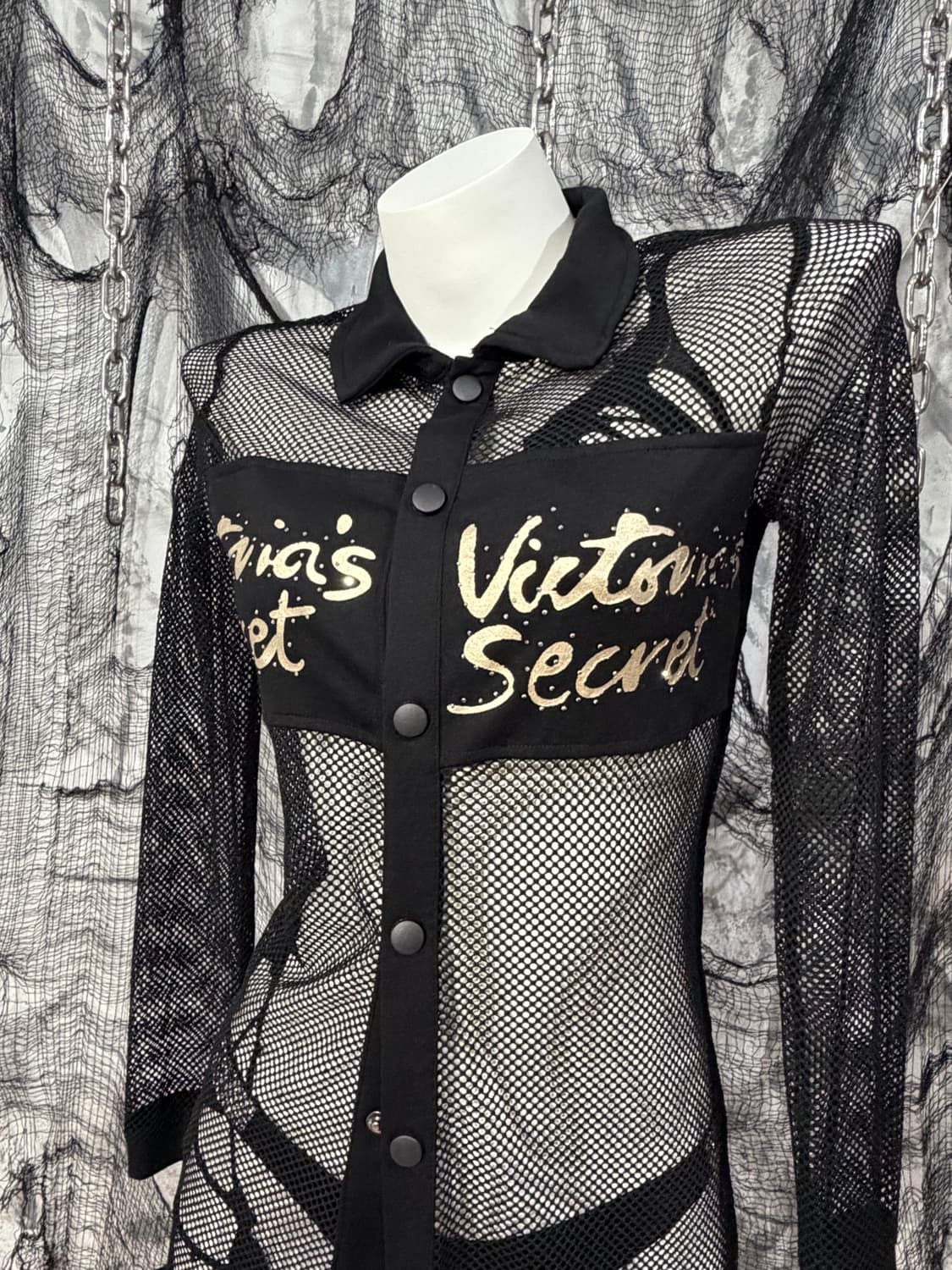 Y2K mesh wing cubic long Cardigan 상품이미지6