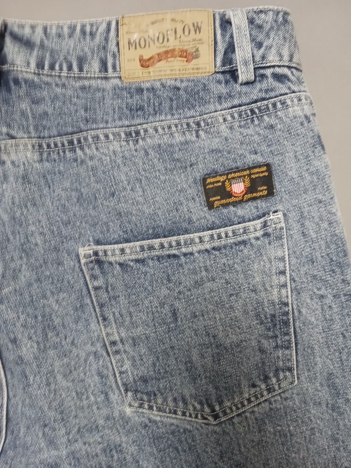 [35] 모노플로우 스톤워싱 와이드진 청바지 상품이미지9