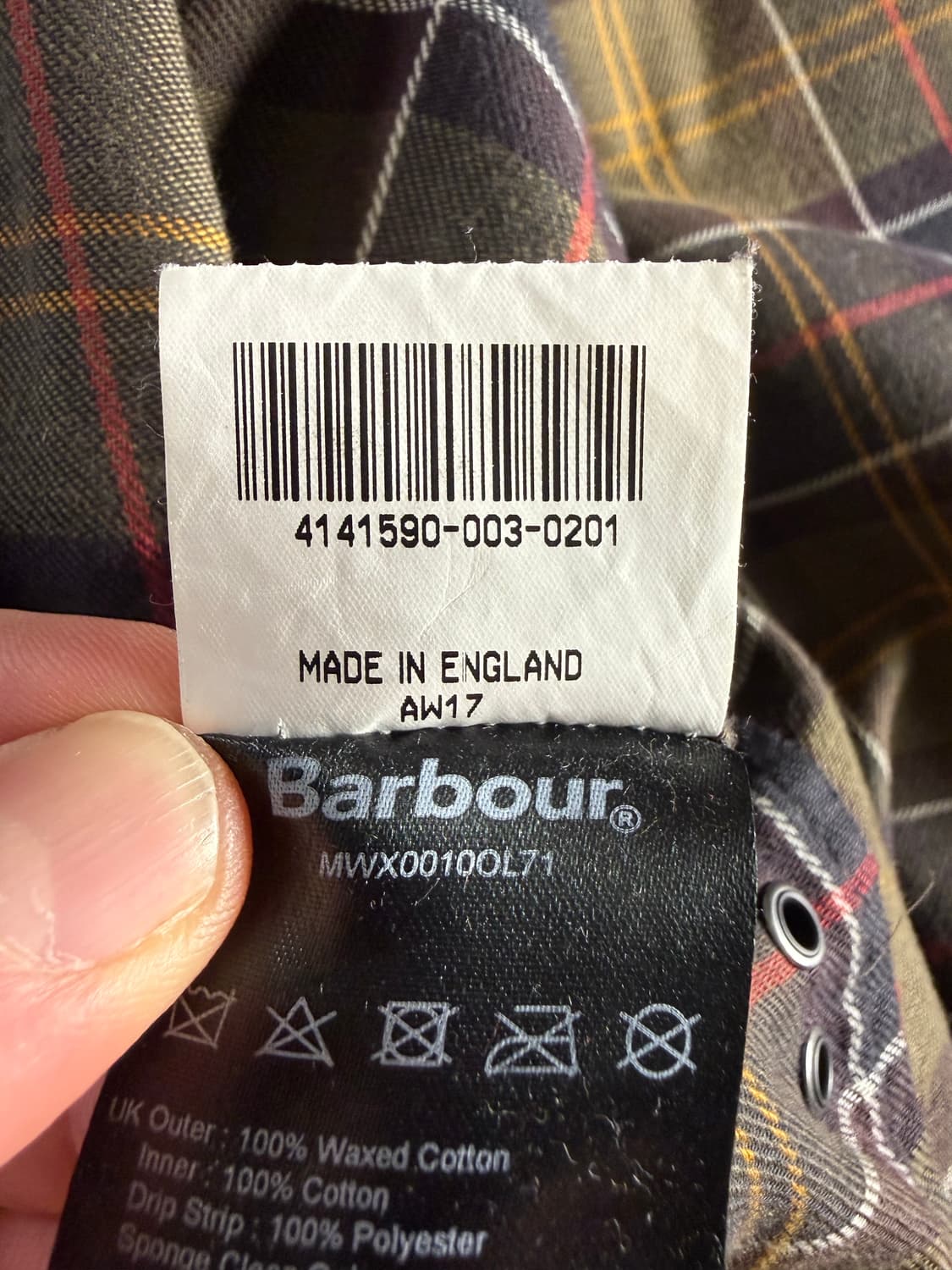 Barbour 클래식 비데일 왁스 자켓 올리브 C34 영국제 상품이미지8