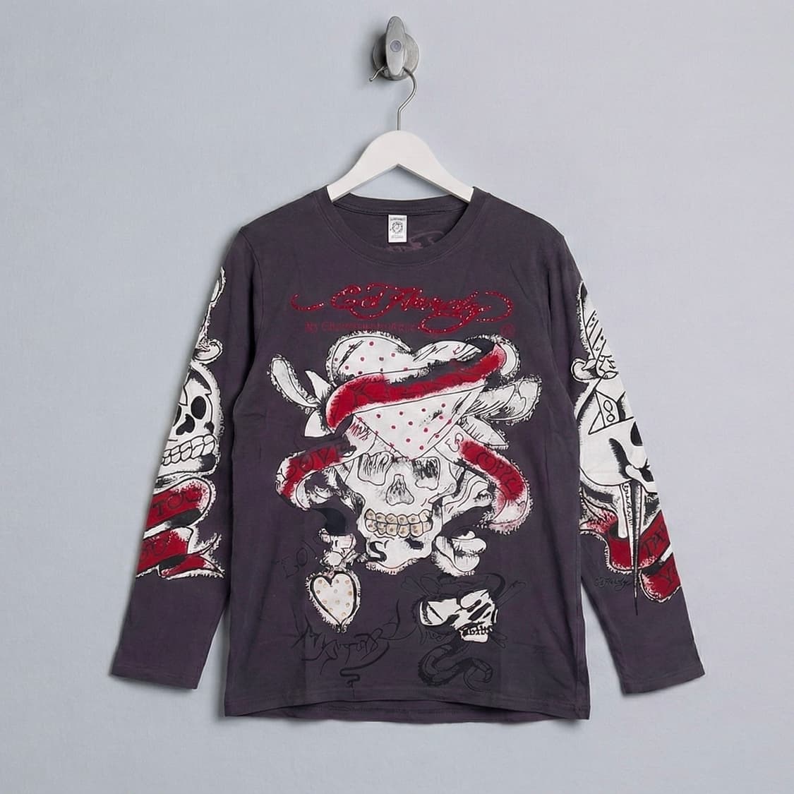 [Ed Hardy] 큐빅 긴팔 티셔츠 상품이미지1