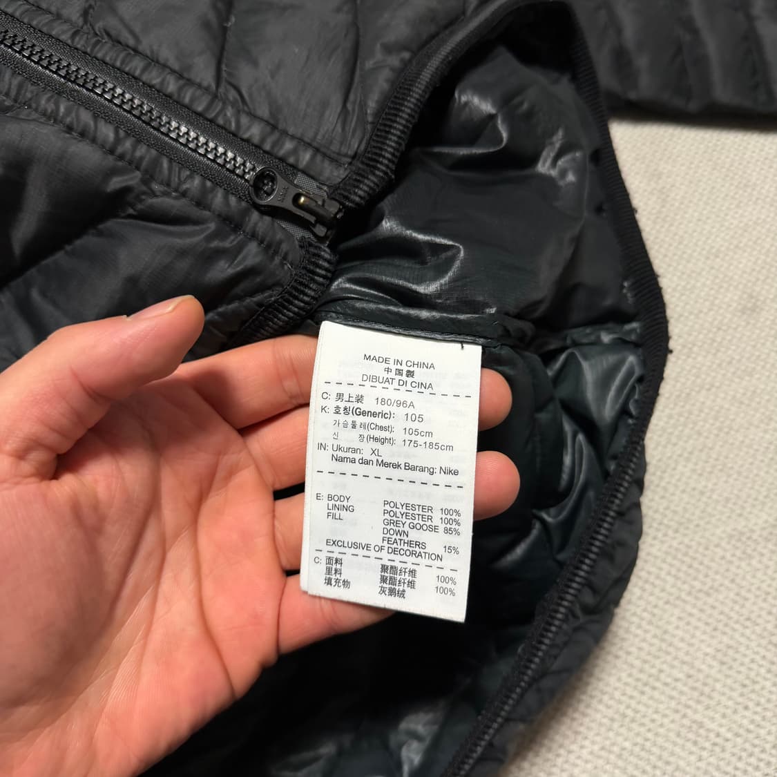 나이키 스몰로고 경량 패딩 자켓 상품이미지4