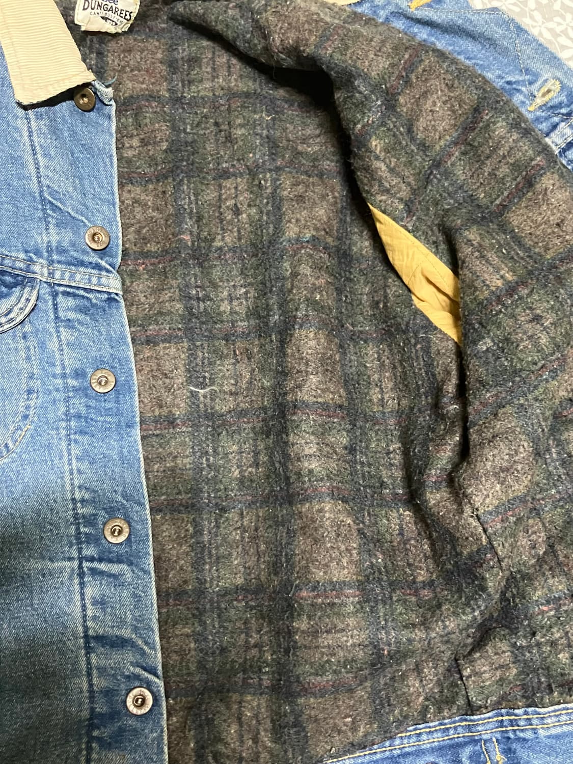 90s Lee Dungarees 데님 자켓 코듀로이 카라 상품이미지6