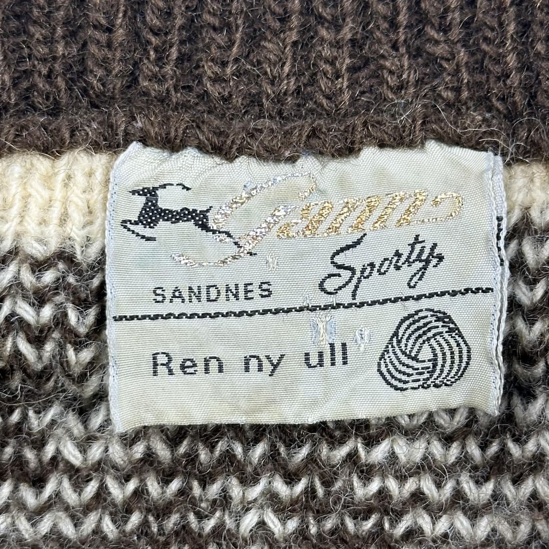 VTG 빈티지 아가일 울 케이프 니트 가디건 여성L 상품이미지5