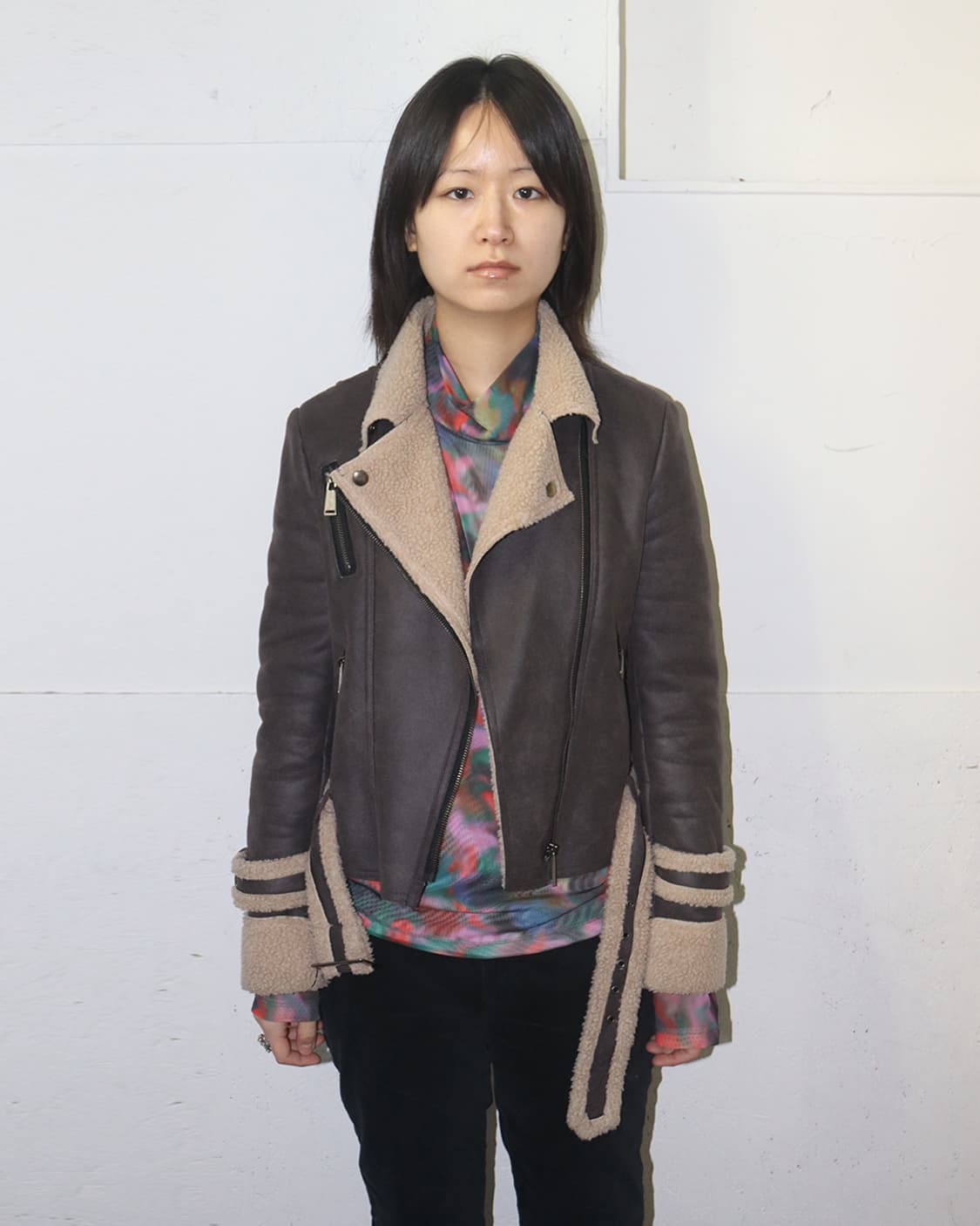 디스퀘어드2 09AW 송아지 가죽 세어링 라이더 자켓 상품이미지2