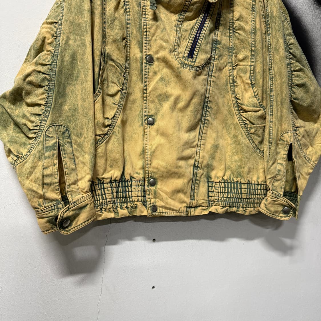 VTG 빈티지 밀리터리 그런지 워싱 멀티 디테일 데님 블루종 자켓 상품이미지5