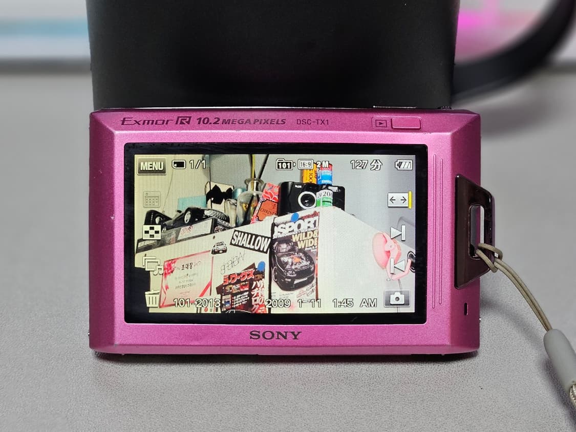 소니 사이버샷 TX1 핑크 빈티지 디카 상품이미지4