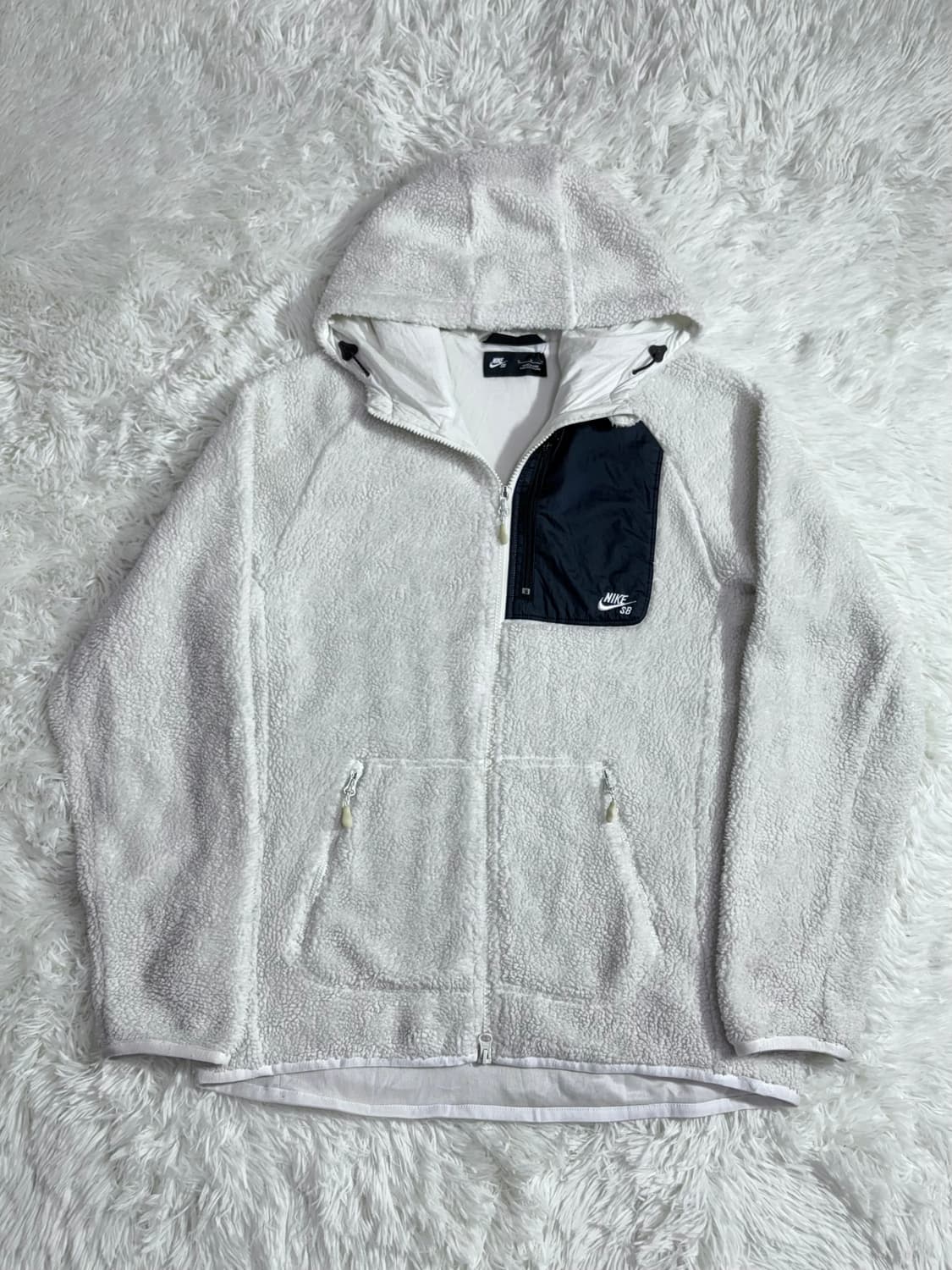 나이키 SB 화이트 후리스 집업  상품이미지3